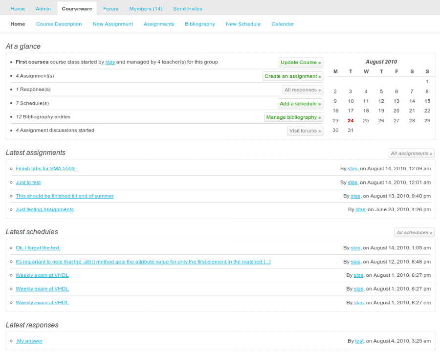 Teacher Dashboard Screen