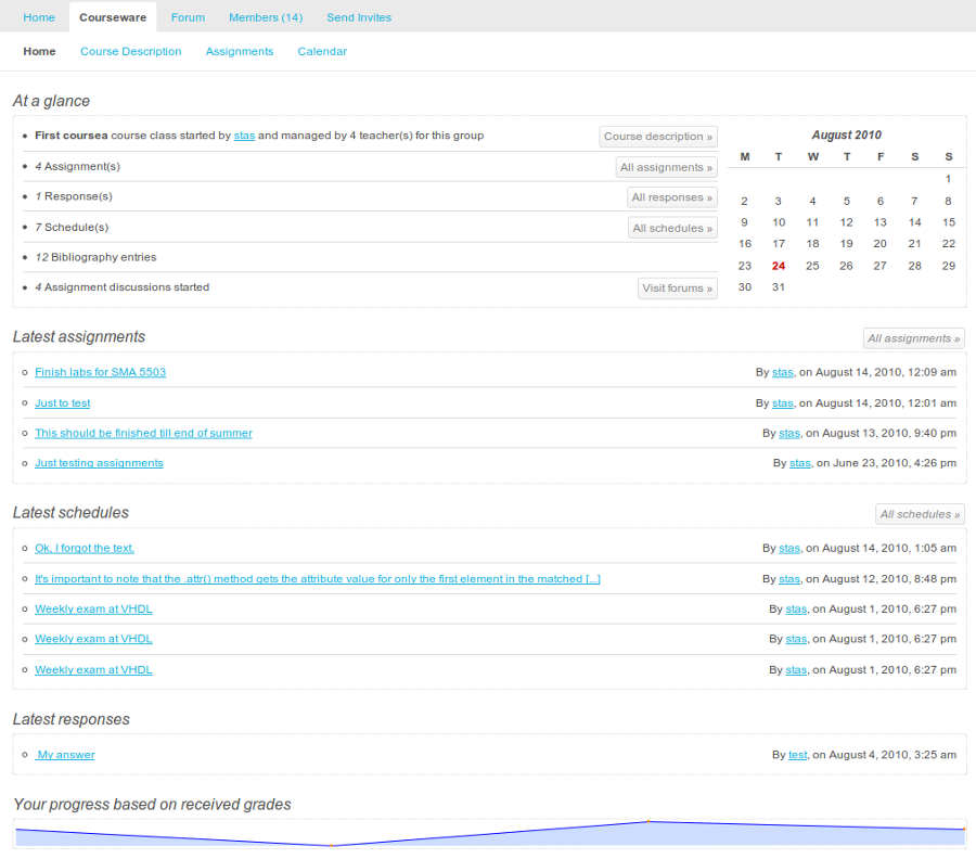 Student Dashboard Screen